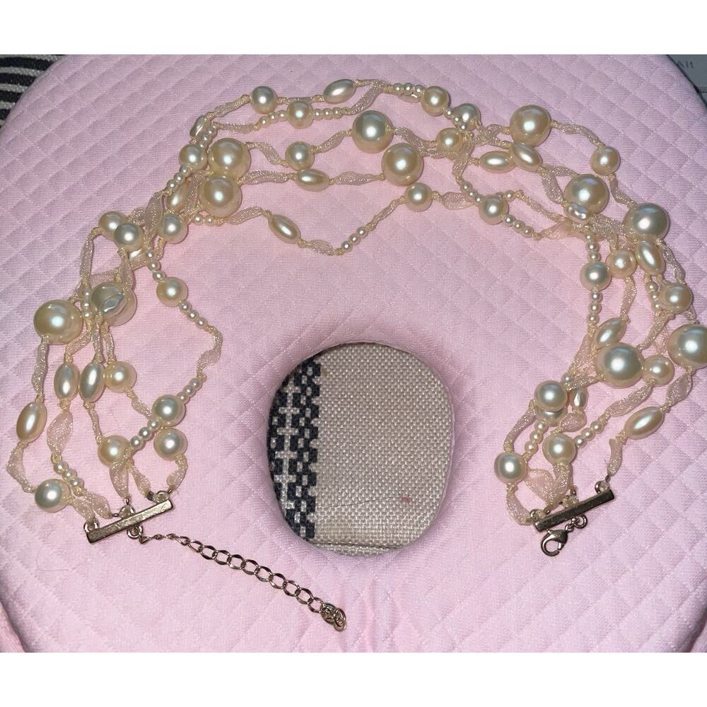 Vintage Faux Pearl Necklace Costume Jewelry